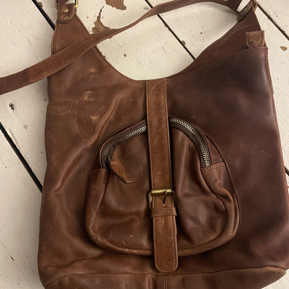Brown Leather Shoulder Bag